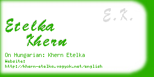 etelka khern business card